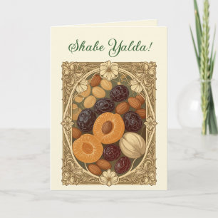 Yalda Nuts and Fruit Persian Winter Solstice Treat Holiday Card