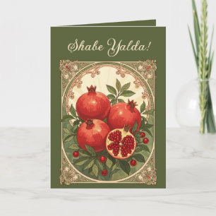 Yalda Pomegranates Persian Winter Solstice Card