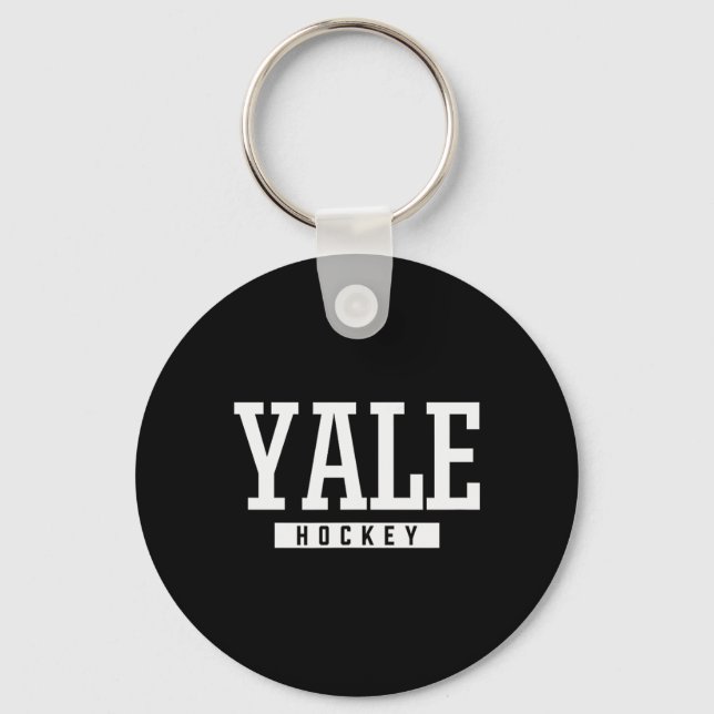Yale High School Hockey  Key Ring (Front)