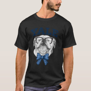 Yale University Bulldog Handsome Dan Wearing Glass T-Shirt