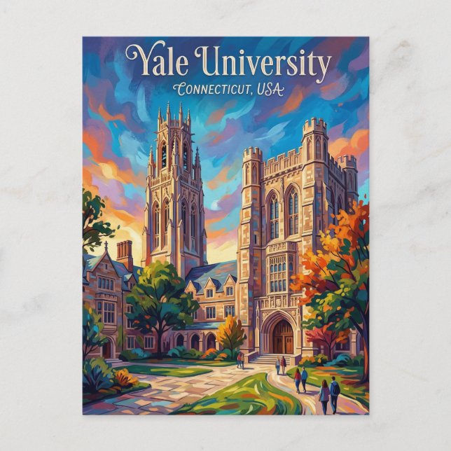 Yale University Connecticut Postcard (Front)