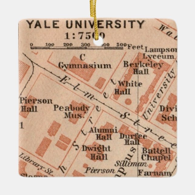 Yale University Map Ornament (Front)