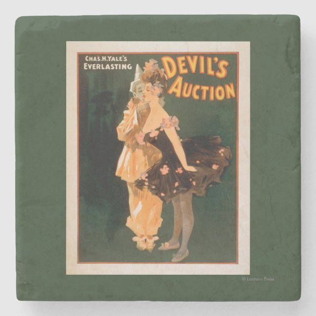 Yale's Everlasting Devil's Auction Play Stone Coaster (Front)
