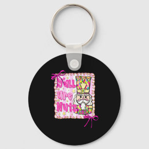 Y'all Are Nuts Nutcracker Coquette Bow Christmas H Key Ring
