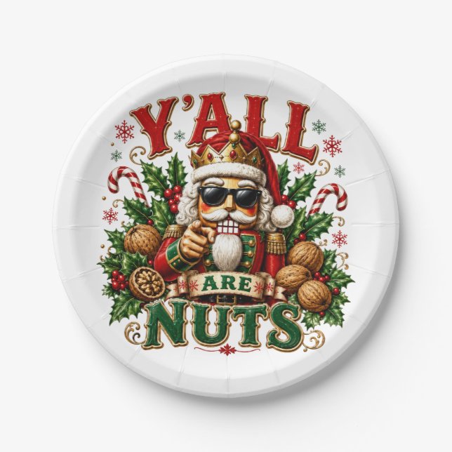 Y'ALL ARE NUTS PAPER PLATE (Front)