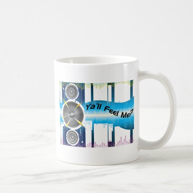 Ya'll Feel Me Bass Equalizer Soundwaves Coffee Mug (Right)