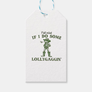 Y'all Mind If I Do Some Lollygang Retro Boho Frog Gift Tags