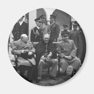 Yalta Conference Roosevelt Stalin Churchill 1945 Magnet