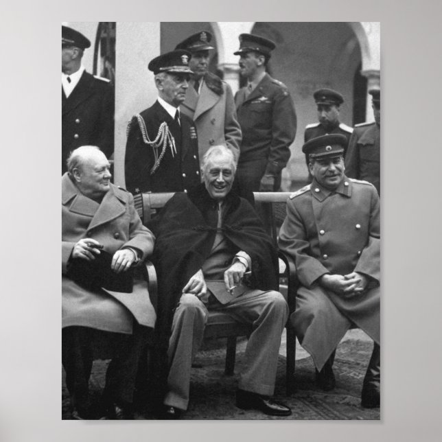 Yalta Conference Roosevelt Stalin Churchill 1945 Poster (Front)