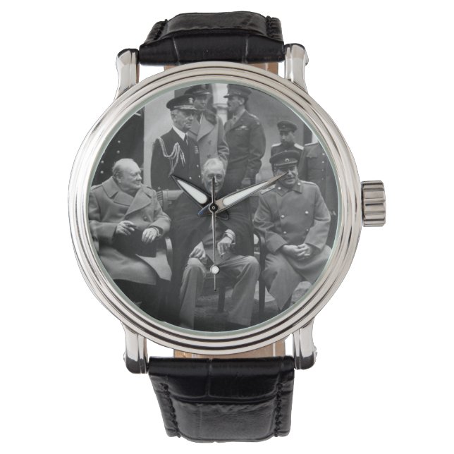 Yalta Conference Roosevelt Stalin Churchill 1945 Watch (Front)