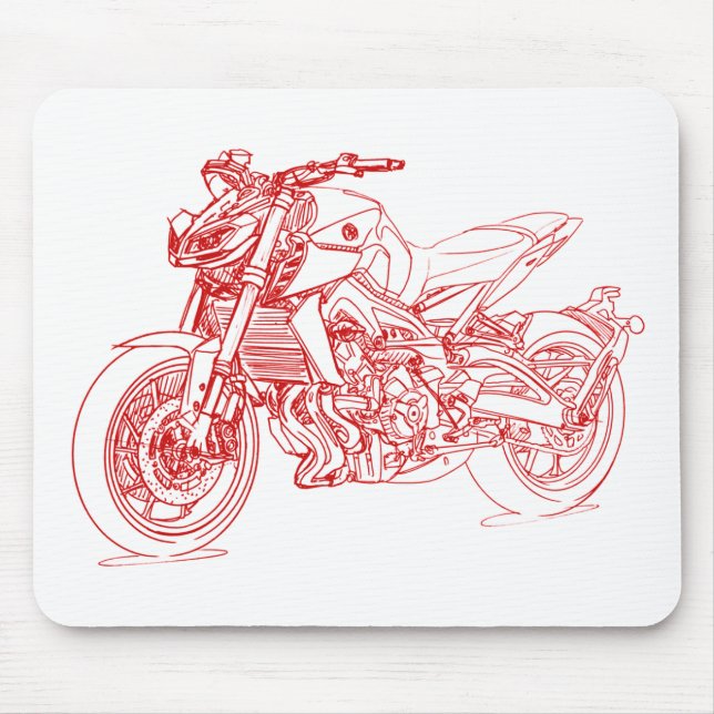 Yam FZ09 MT09 2017 Mouse Pad (Front)
