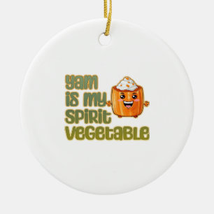 Yam Is My Spirit Vegetable Classic Ceramic Ornament