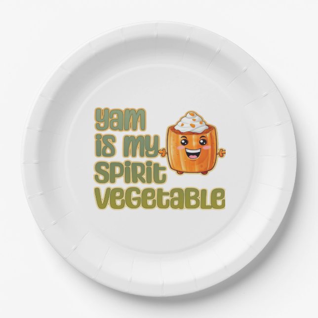 Yam Is My Spirit Vegetable Classic Paper Plate (Front)