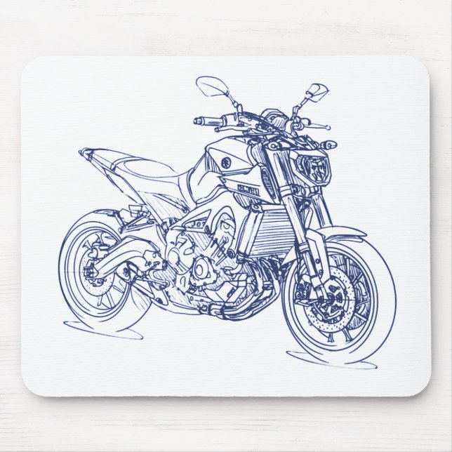 Yam MT09 FZ09 2014 Mouse Pad (Front)