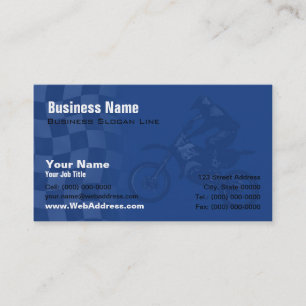Yamaha Blue Motocross Business Card