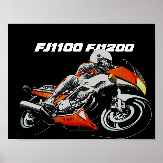 Yamaha FJ Vintage Design Poster (Front)