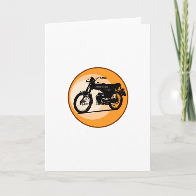 Yamaha FS1E 'FIZZY' Classic moped Card (Front)