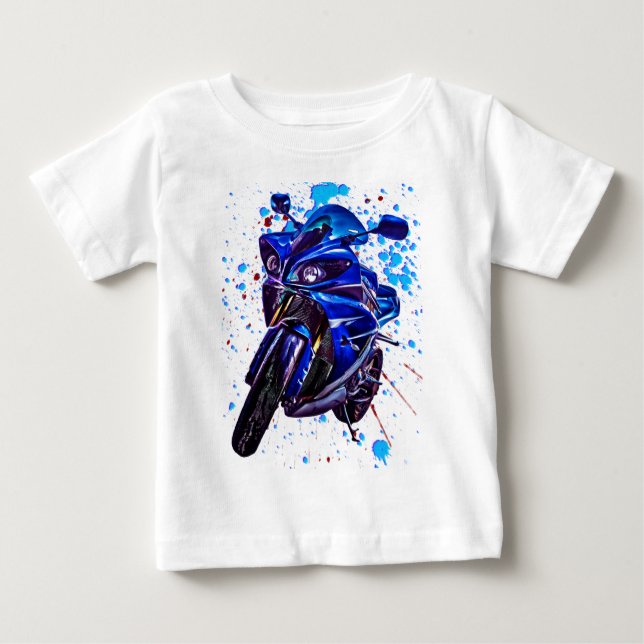 Yamaha YZF R1 Art Print Baby T-Shirt (Front)