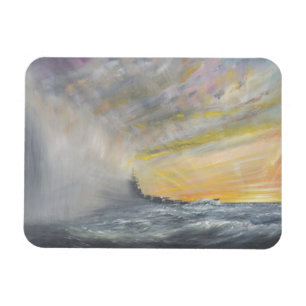 Yamato Emerges from Pacific Typhoon 1944 2010 Magnet
