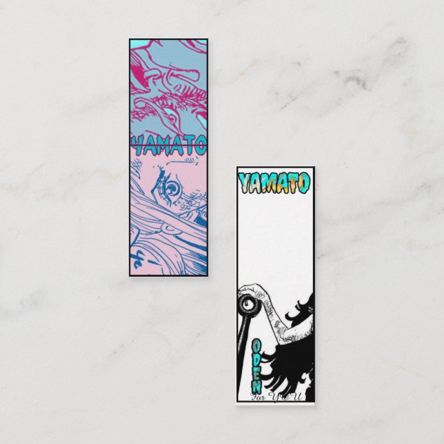 Yamato Warrior Spirit Bookmark for One Piece Fans Mini Business Card (Front/Back)