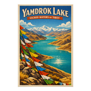 Yamdrok Lake, Tibet, China Poster