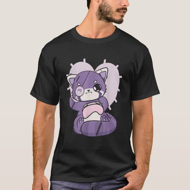Yami Kawaii Red Panda Gamer Hera Otaku Anime Nugot T-Shirt (Front)