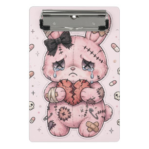 Yami Kawaii Sad Bunny Mini Clipboard Nurse School