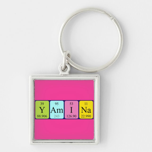 Yamina periodic table name keyring (Front)