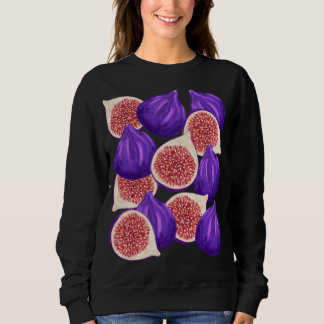 Yammy Watercolor Fig Fruit Sweatshirt