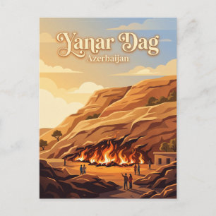 Yanar Dag (Burning Mountain) Azerbaijan Postcard