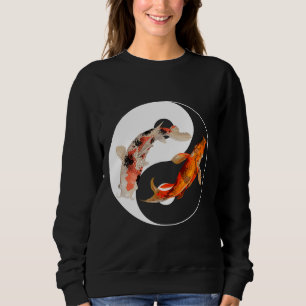 Yang Carp Balance Taijitu Japanese Nishikigoi Koi  Sweatshirt
