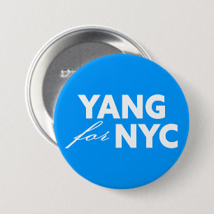 Yang for NYC New York City Mayor Election Blue 7.5 Cm Round Badge