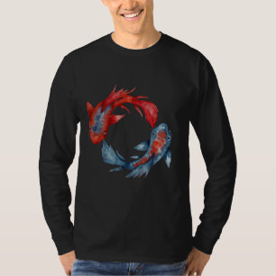 Yang Koi Fish Fitted Scoop T-Shirt