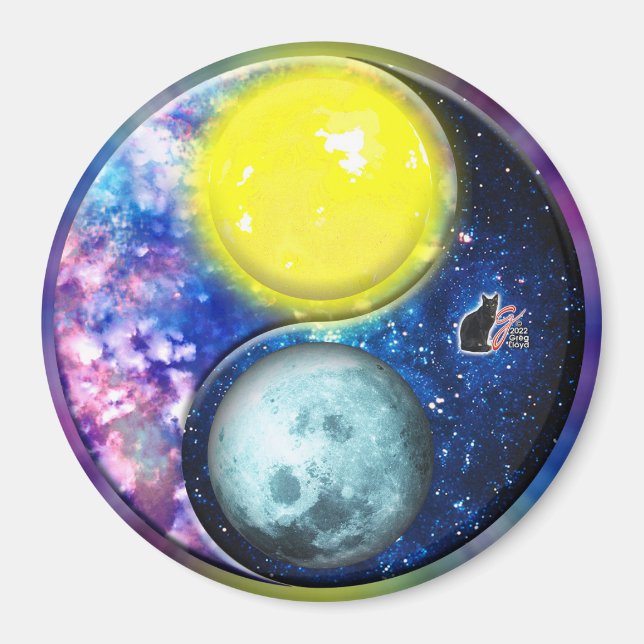 Yang-Yin / Sun-Moon Magnet (Front)