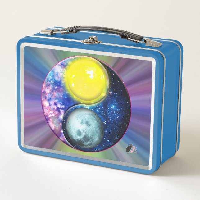 Yang-Yin / Sun-Moon  Metal Lunch Box (Front)