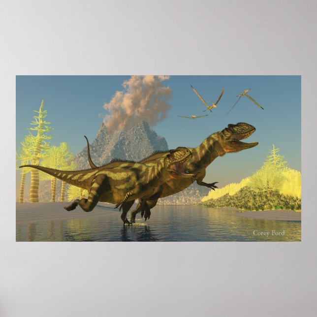 Yangchuanosaurus Dinosaurs Poster (Front)