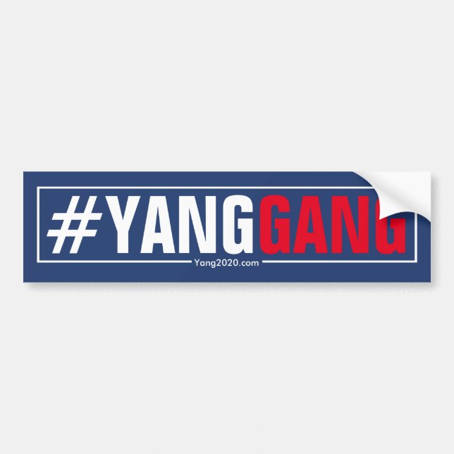 #YangGang - Andrew Yang 2020 Bumper Sticker (Front)
