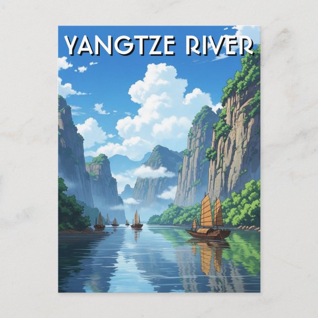 Yangtze River China Postcard (Front)