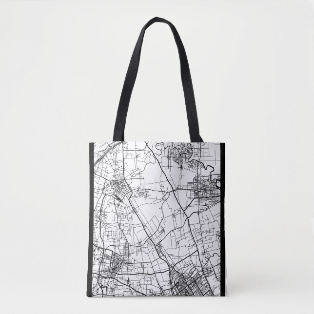 Yangzhou China City Map Tote Bag (Front)