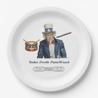 Yankee Doodle PumaWrench Paper Plate