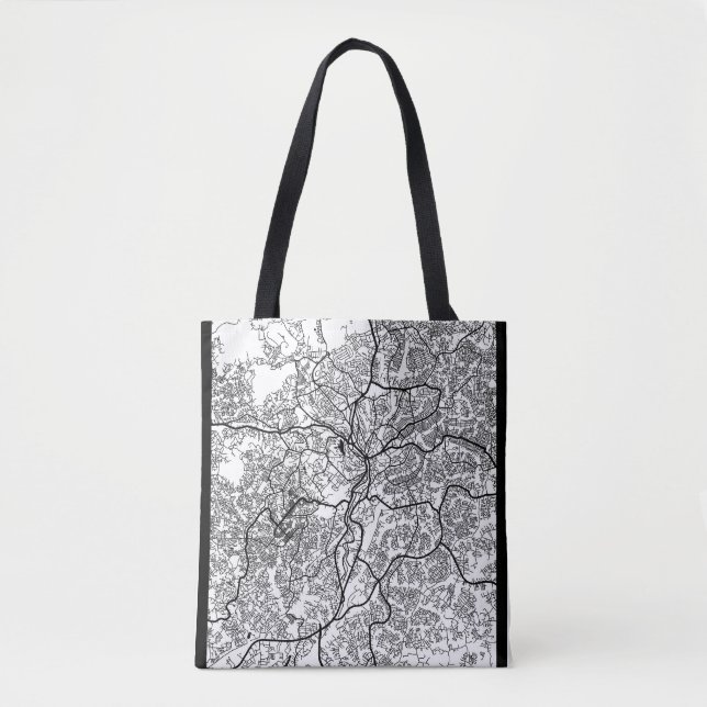 Yaoundé Cameroon City Map Tote Bag (Front)
