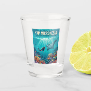 Yap Islands Federated States of Micronesia Shot Glass