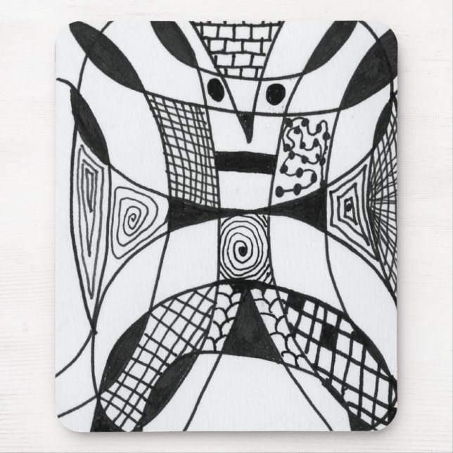 "Yappy Dog" Abstract Design Mousepad (Front)