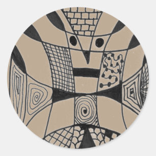 "Yappy Dog on Buff" Abstract Design Sticker