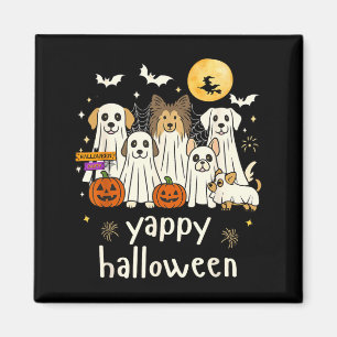 Yappy Halloween Funny Dog Ghosts Halloween 1 Magnet