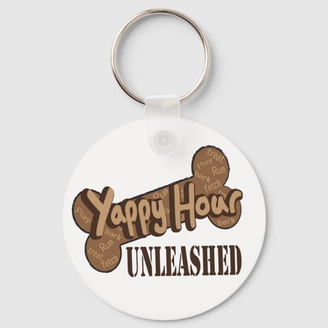 Yappy Hour Key Ring (Front)