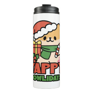 Yappy Howlidays - Cute Christmas Dog Cartoon Thermal Tumbler