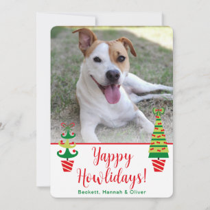 Yappy Howlidays Photo Holiday Card