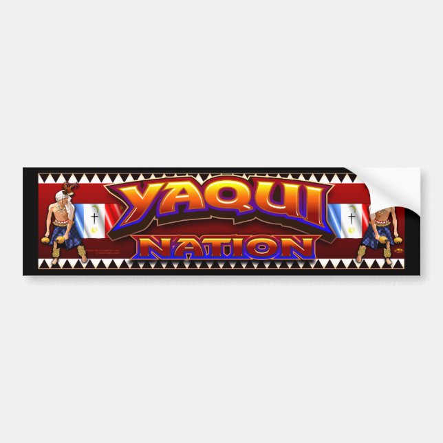 Yaqui Nation Deer Dancer BumperSticker Design Bumper Sticker (Front)