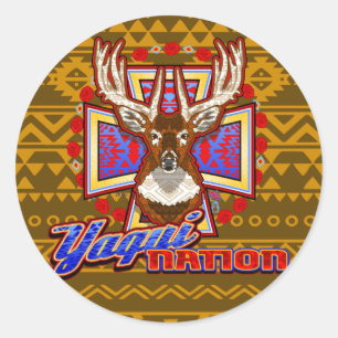 yaqui nation deer design yoeme sticker